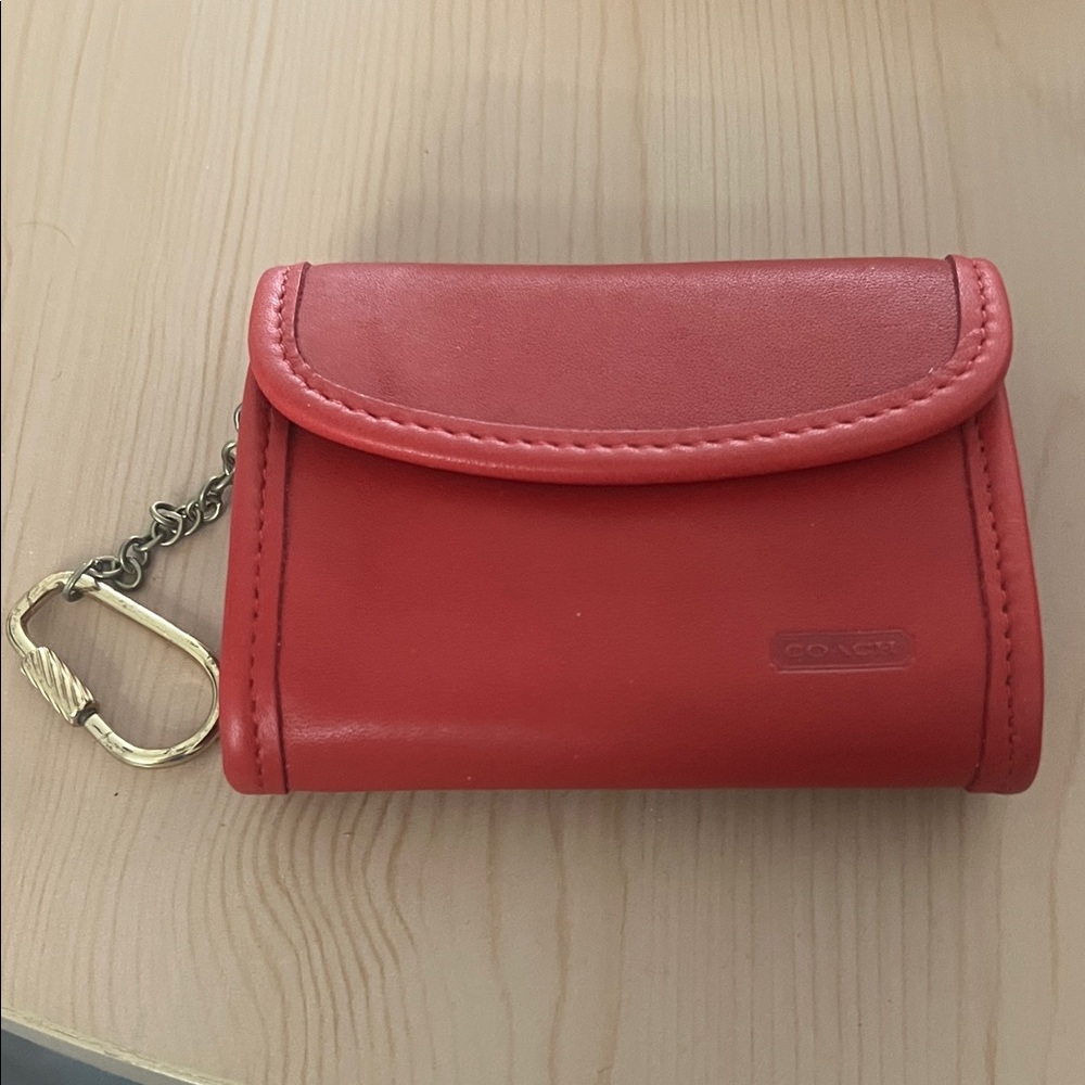 Rare vintage never used Coach Red Leather Wallet
 with box!